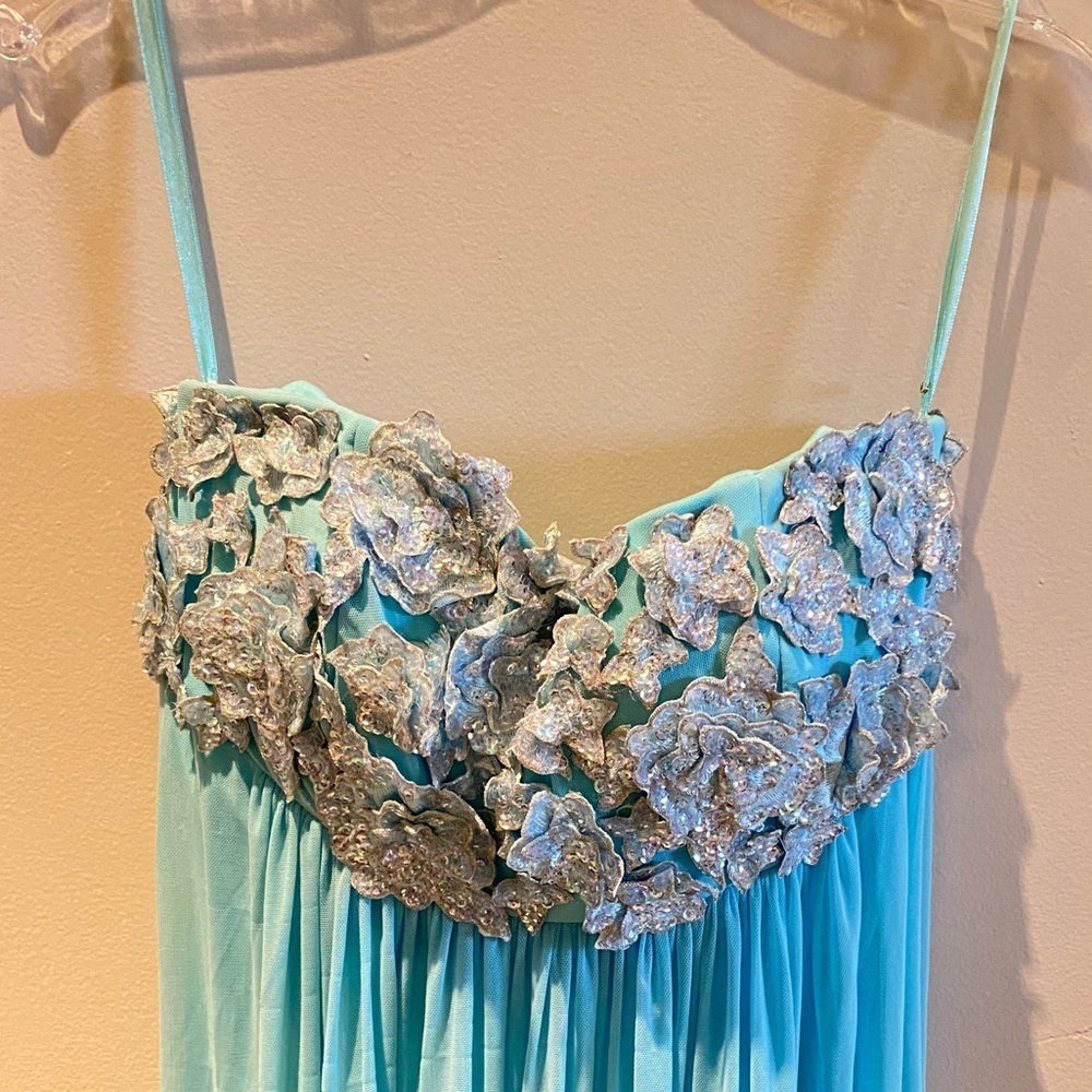 Jovani Strapless Evening Gown Light Blue - Picture 4 of 6